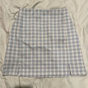 Blue and White Plaid Brandy Skirt